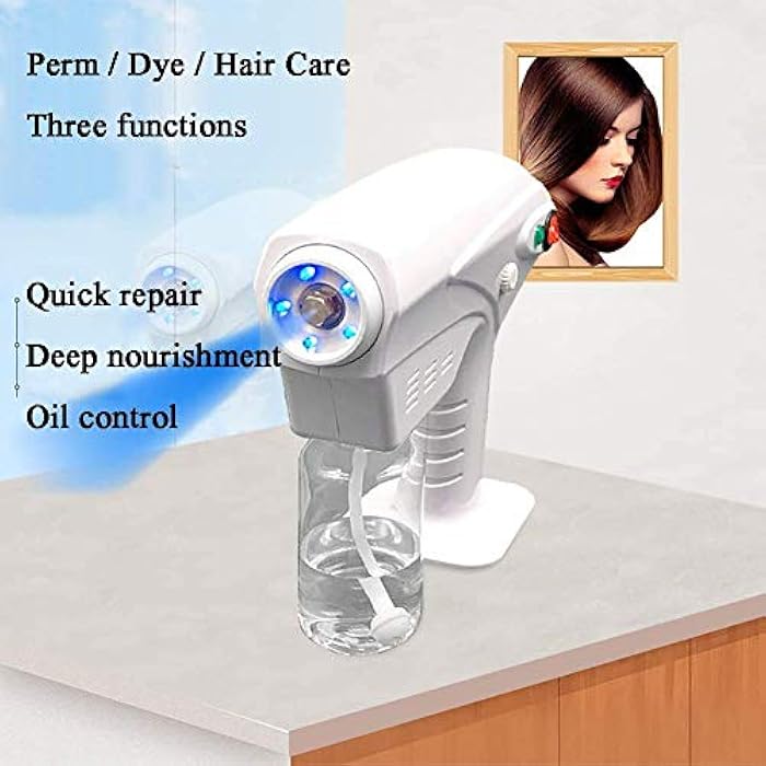Nano Steam Gun Hair Spray Machine with Blue Light (110V-240V, 1200W, 260ml) - Image 2